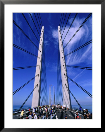 Cycling Day On Oresund Bridge, Copenhagen, Denmark by Anders Blomqvist Pricing Limited Edition Print image