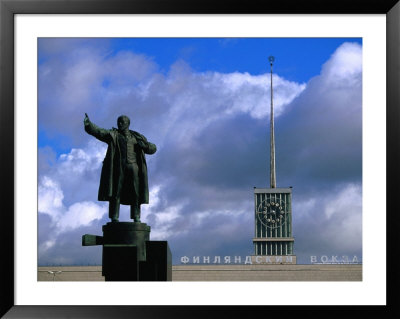 Lenin Statue At Finland Station, St. Petersburg, Russia by Jonathan Smith Pricing Limited Edition Print image