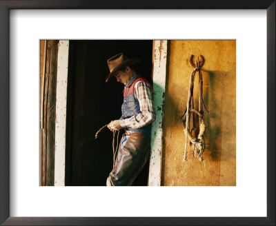 A Cowboy Braids A Lariat by Joel Sartore Pricing Limited Edition Print image