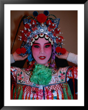 University Student Preparing Backstage At Beijing Opera, Beijing, China by Jeff Greenberg Pricing Limited Edition Print image
