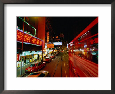 Wanchai Street At Night, Hong Kong, China by Lawrence Worcester Pricing Limited Edition Print image