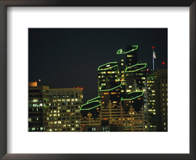 San Diego High Rises Brightly Lit At Night by Karen Kasmauski Pricing Limited Edition Print image