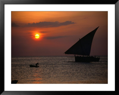 Dhow At Sunset, Tanzania by Ariadne Van Zandbergen Pricing Limited Edition Print image