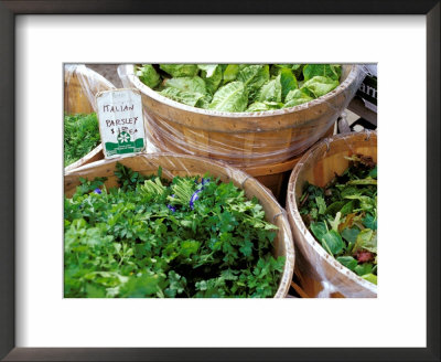 Herbs And Greens, Ferry Building Farmer's Market, San Fransisco, California, Usa by Inger Hogstrom Pricing Limited Edition Print image