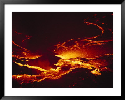 A Lake Of Molten Lava Inside The Volcanos Crater by Peter Carsten Pricing Limited Edition Print image