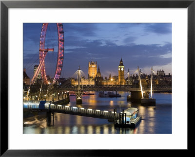 Millennium Wheel And Houses Of Parliament, London, England by Peter Adams Pricing Limited Edition Print image