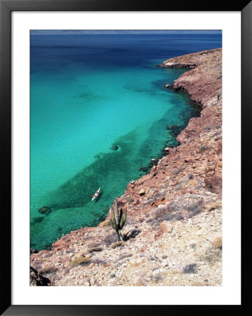 Kayaker In Aqua Green Water By The Coast by Steve Stroud Pricing Limited Edition Print image