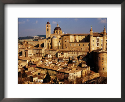 Basilica Metropolitano And Old Stone Houses From Public Gardens, Urbino, Italy by Pershouse Craig Pricing Limited Edition Print image