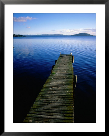 Pier On Lake Rotorua, Rotorua, New Zealand by David Wall Pricing Limited Edition Print image