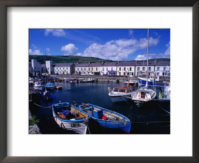 Fishing Boats Docked In Carnlough Harbour, Antrim, Northern Ireland by Gareth Mccormack Pricing Limited Edition Print image