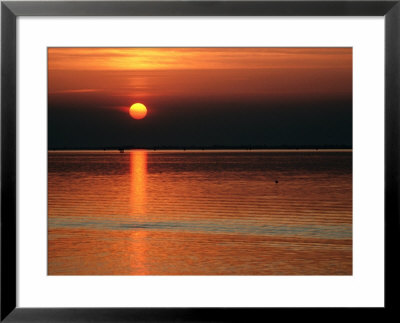 Sunset On Lagoon Near The Lido, Venice, Veneto, Italy by Roberto Gerometta Pricing Limited Edition Print image