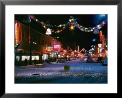 Second Avenue, The Main Business Street In Fairbanks, Decorated For Christmas by W. Robert Moore Pricing Limited Edition Print image
