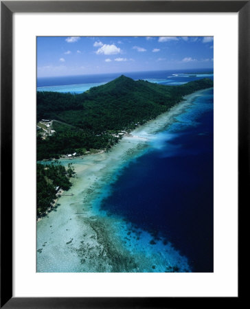 Aerial Of Notu Toopua, Bora Bora by Walter Bibikow Pricing Limited Edition Print image