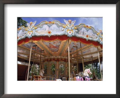 Old Carousel In Tuileries Garden, Paris, France by Tamarra Richards Pricing Limited Edition Print image