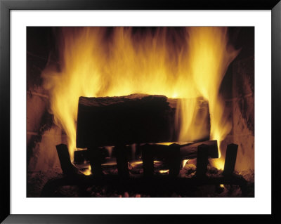 Log Burning In Fireplace by Chris Rogers Pricing Limited Edition Print image