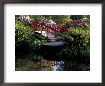 Moon Bridge And Pond In A Japanese Garden, Seattle, Washington, Usa by Jamie & Judy Wild Pricing Limited Edition Print image