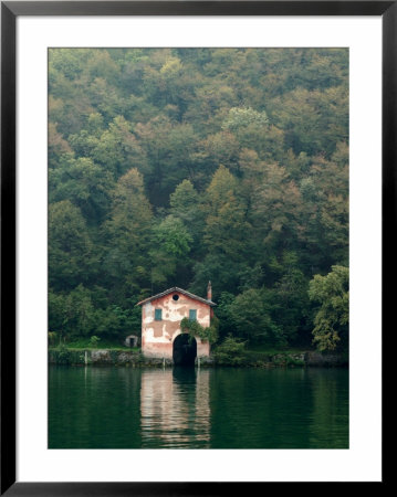 Lakeside Boathouse, Lake Lugano, Lugano, Switzerland by Lisa S. Engelbrecht Pricing Limited Edition Print image