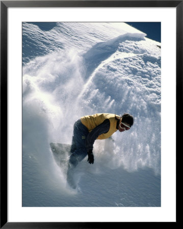 A Man Snowboarding In The San Francisco Peaks by Bill Hatcher Pricing Limited Edition Print image