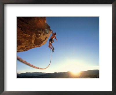Rock Climber Dangling Off Of Cliff by Greg Epperson Pricing Limited Edition Print image