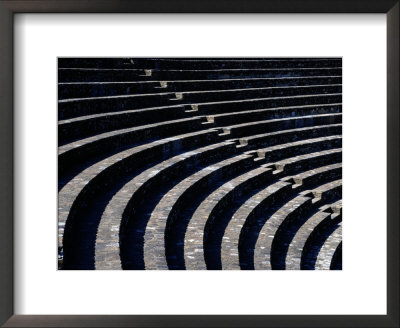 Curved Stone Seating At One Of Two Roman Theaters In Lyon by Todd Gipstein Pricing Limited Edition Print image