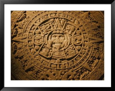 Close-Up Of The Center Of The 20-Ton Aztec Sun Stone by B. Anthony Stewart Pricing Limited Edition Print image