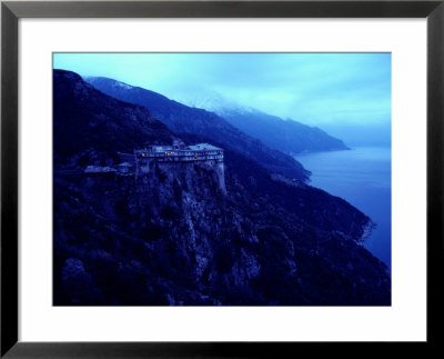 The Simonopetra Monastery Towers High Above The Aegean Sea by James L. Stanfield Pricing Limited Edition Print image