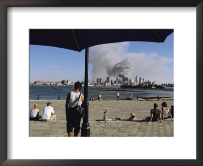 Onlookers Watch Smoke Billowing Over Manhattan, September 11, 2001 by Steve Winter Pricing Limited Edition Print image
