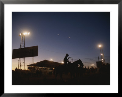 A Horse And Rider Prepare For The Rodeo At The New Mexico State Fair by Stephen Alvarez Pricing Limited Edition Print image
