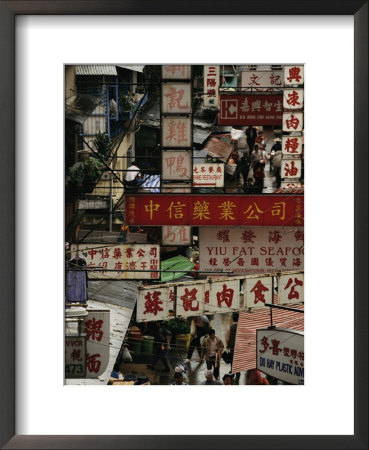 Elevated View Of The Central Wet Market In Hong Kong by Eightfish Pricing Limited Edition Print image