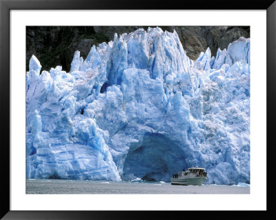 Fords Terror Wilderness Iceberg And Waterfall In Fjord, Tracy Arm, Inside Passage, Alaska, Usa by Paul Souders Pricing Limited Edition Print image