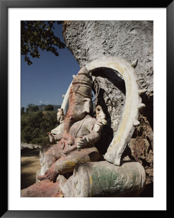 Stone Sculpture Shrine To The Hindu Deity Ganesh by Gordon Wiltsie Pricing Limited Edition Print image