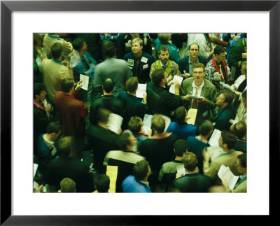 An Elevated View Of Traders On The Board Of Trade Floor by Michael S. Lewis Pricing Limited Edition Print image
