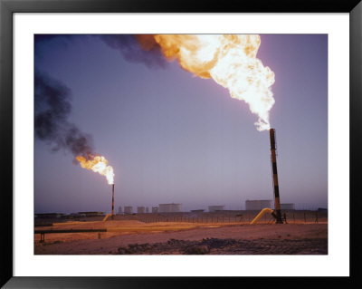 Recycling Station Where Natural Gas That Cannot Be Used At The Time Is Burned Off by Robert Sisson Pricing Limited Edition Print image