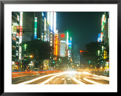 Traffic At Night, Ginza Area, Tokyo, Japan by Bill Bachmann Pricing Limited Edition Print image