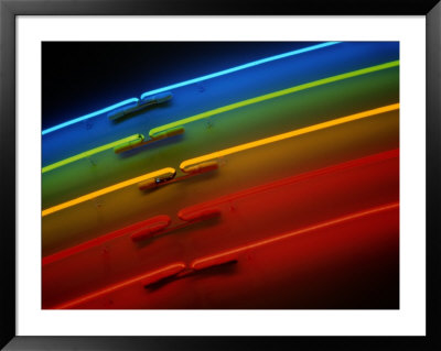 A Slice Of Neon Rainbow In A Bookstore In Rockville by Stephen St. John Pricing Limited Edition Print image