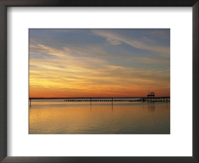 Distant View Of Fishing Pier At Twilight by Steve Winter Pricing Limited Edition Print image