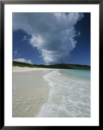 A Strip Of Cumulous Clouds Follows This Receding, Tropical Shoreline by Michael Melford Pricing Limited Edition Print image