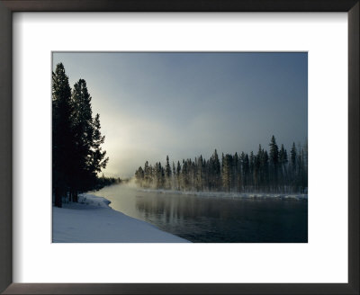 A Winter View Of The Yellowstone River At Sunset by Norbert Rosing Pricing Limited Edition Print image