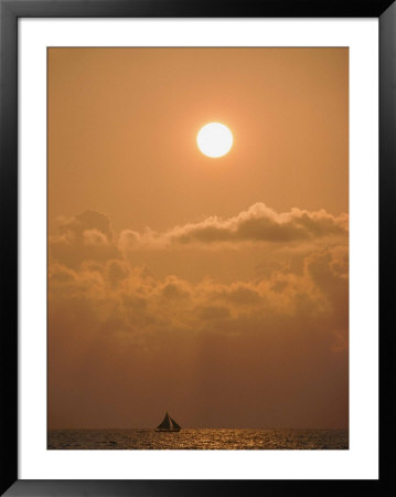 A Traditional Boat Of The Kito Indians Is Under Sail by Bill Curtsinger Pricing Limited Edition Print image