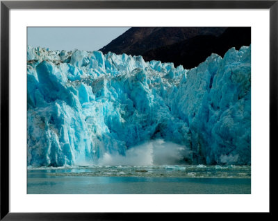 Blue Ice Calving Along Glacier Front Of South Sawyer Glacier, Alaska by Ralph Lee Hopkins Pricing Limited Edition Print image