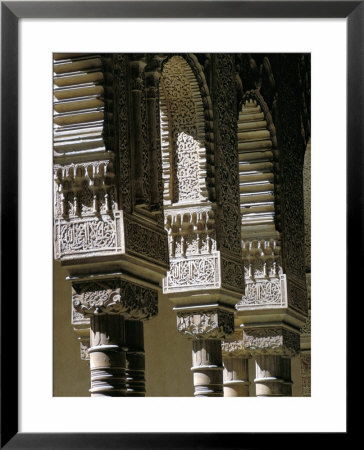 Detail, Court Of The Lions, Alhambra, Unesco World Heritage Site, Granada, Andalucia, Spain by Adam Woolfitt Pricing Limited Edition Print image