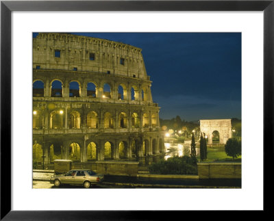 Romes Colosseum Illuminated At Night by Richard Nowitz Pricing Limited Edition Print image