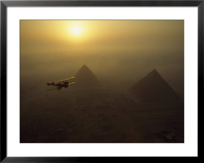 Vickers Vimy Aircraft Circles The Pyramids Of Giza, Egypt by James L. Stanfield Pricing Limited Edition Print image