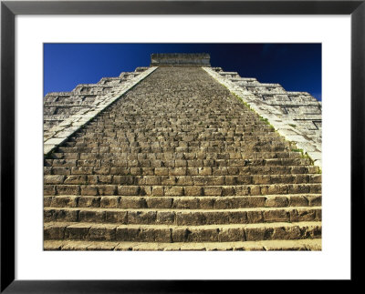 One Of The Four Stairways Of El Castillo Pyramid At Chichen Itza by Michael Melford Pricing Limited Edition Print image