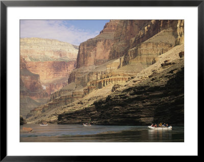 The Walls Of The Grand Canyon Dwarf Inflatable Rafts On The River by David Edwards Pricing Limited Edition Print image