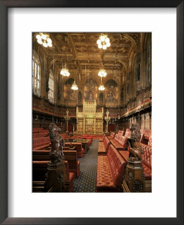 The Lords Chamber, House Of Lords, Houses Of Parliament, Westminster, London, England by Adam Woolfitt Pricing Limited Edition Print image