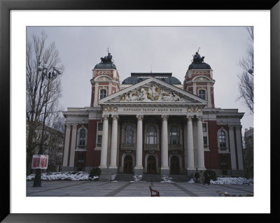 The National Theater In Sofia, Bulgaria, The Motto On The Facade Reads Union Makes Strength by Raul Touzon Pricing Limited Edition Print image