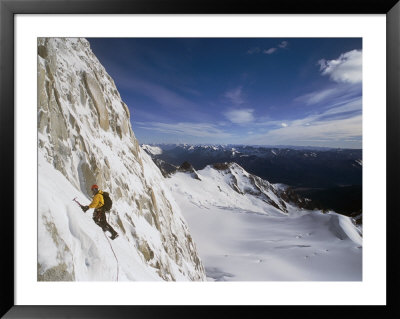 Climber On The Franco-Argentine Route Up Cerro Fitzroy by Bobby Model Pricing Limited Edition Print image