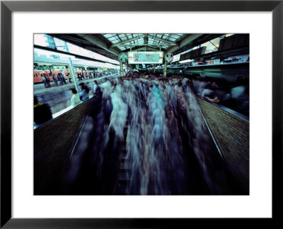 Commuters Crowd A Subway Platform In Japan by Paul Chesley Pricing Limited Edition Print image