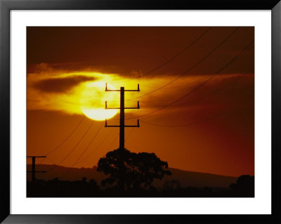 Electric Power Lines At Sunset In The Yaloum Valley by Jason Edwards Pricing Limited Edition Print image